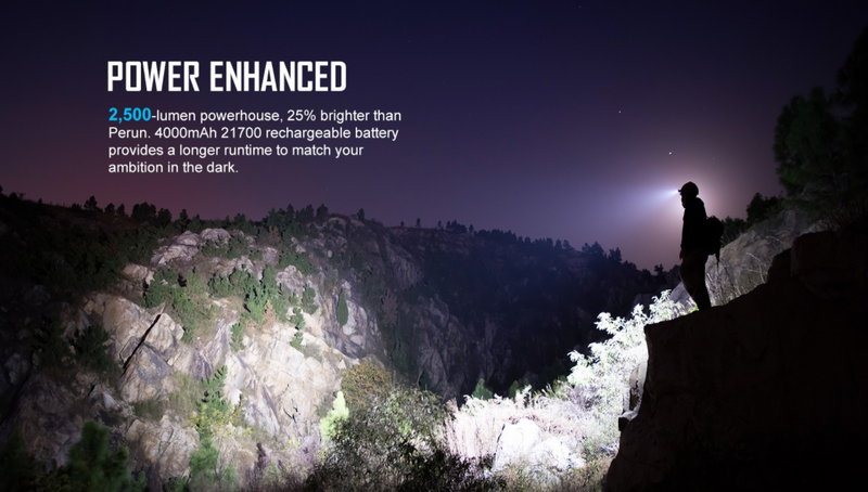Load image into Gallery viewer, Olight Perun 2 rechargeable 2500 lumen headlamp & right angle LED light Olight