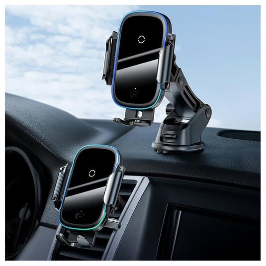 Baseus 15W Wireless Car Charger 2 in 1 Automatic Car Phone Holder KC Outdoors