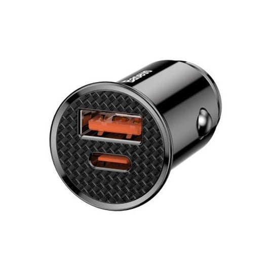 Baseus USB + Type-C PPS 30W Max Car Charger - Black KC Outdoors