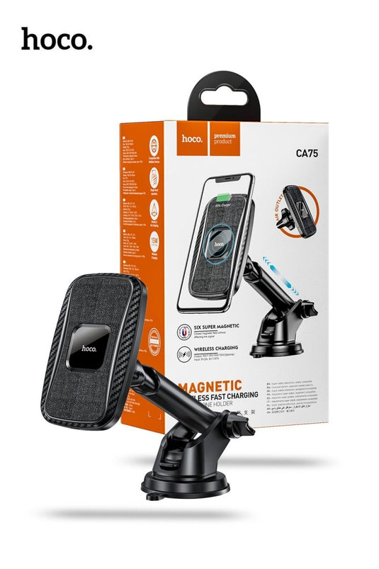 Hoco Magnetic Wireless Charger 15W 2 in 1 In-Car Phone Holder Hoco