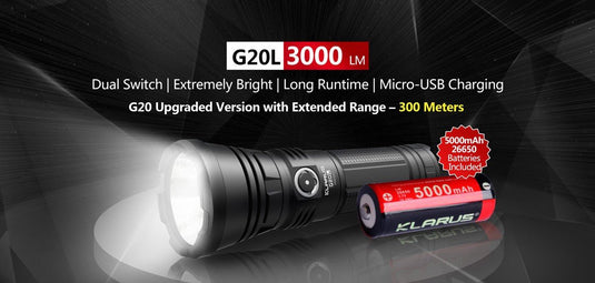 Klarus G20L 3000 lumen search light KLARUS