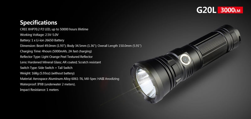 Load image into Gallery viewer, Klarus G20L 3000 lumen search light KLARUS