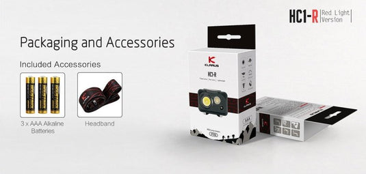 Klarus HC1-R headlamp Lightweight 300 lumen LED - KC Outdoors