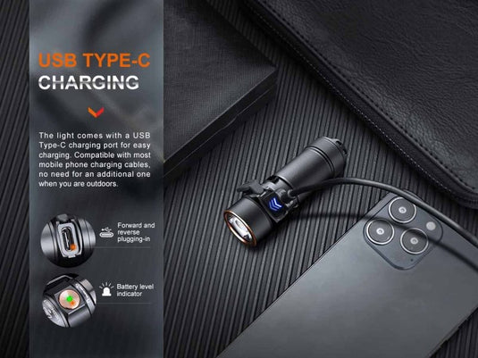 Fenix E18R V2.0 Mini 1200 lumen USB-C Torch - KC Outdoors