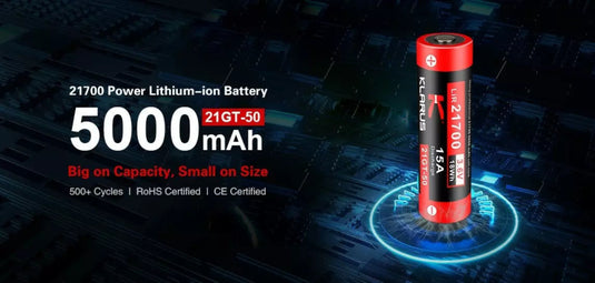 Klarus 21700 Rechargeable 3.6V Li-ion 5000mAh Battery - KC Outdoors