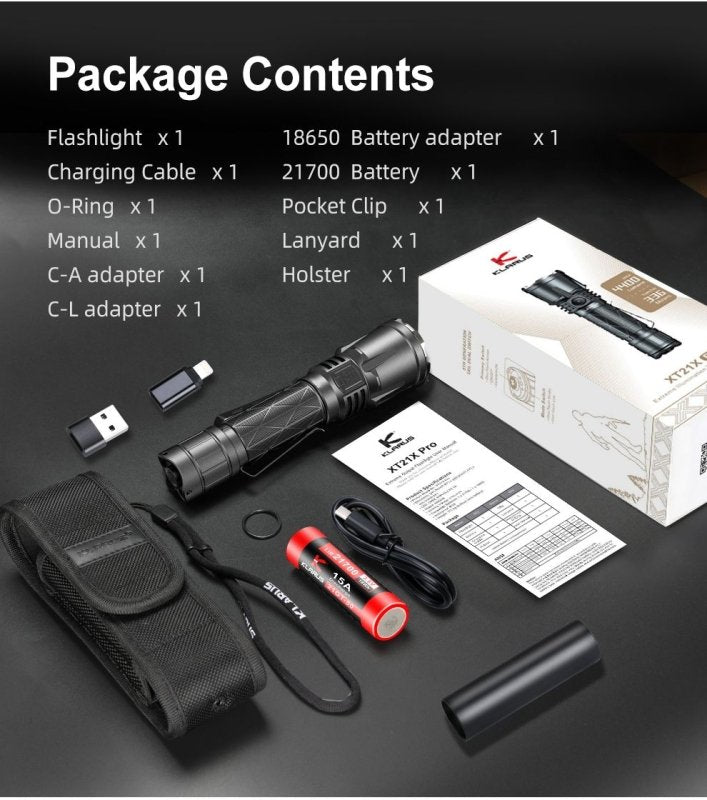 Load image into Gallery viewer, Klarus XT21X Pro 4400 lumen 336m rechargeable torch - KC Outdoors