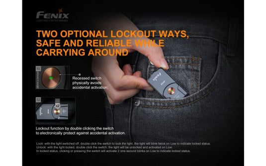 Fenix E03R Mini 260 lumen USB-C rechargeable keychain light - KC Outdoors