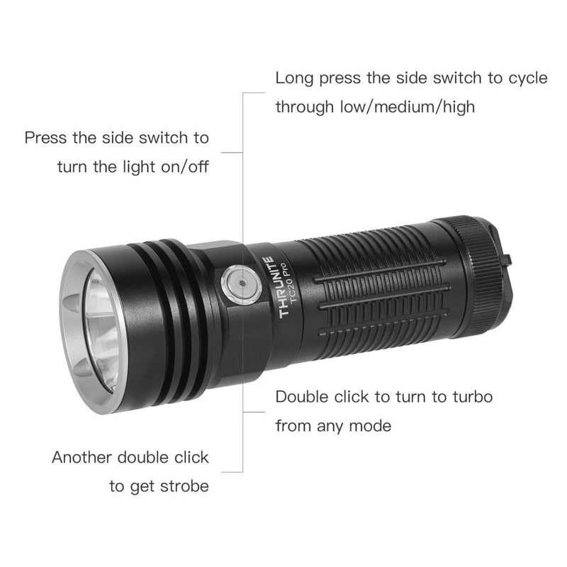 Load image into Gallery viewer, ThruNite TC20 Pro 3294 Lumen 348m Rechargeable LED Torch - KC Outdoors

