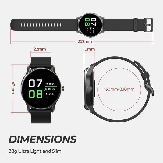 SoundPEATS Watch 2 Smart Watch Fitness Tracker with Blood Oxygen Heart Rate Monitor SoundPeats