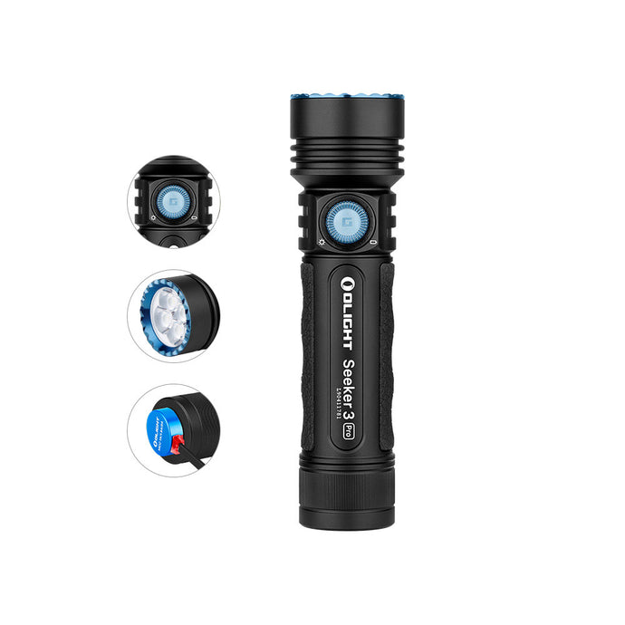 Olight Seeker 3 Pro 4200 Lumen Rechargeable Compact Floodlight LED torch KC Outdoors