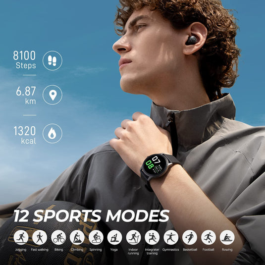 SoundPEATS Watch 2 Smart Watch Fitness Tracker with Blood Oxygen Heart Rate Monitor SoundPeats