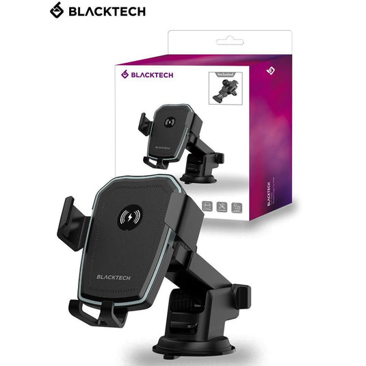 BLACKTECH 10W Gravity 2 in 1 Wireless Charger Car Phone Holder KC Outdoors