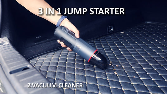 OZIDE 10000mAh 12V Car Jump Starter, Vacuum and USB Power Bank KC Outdoors