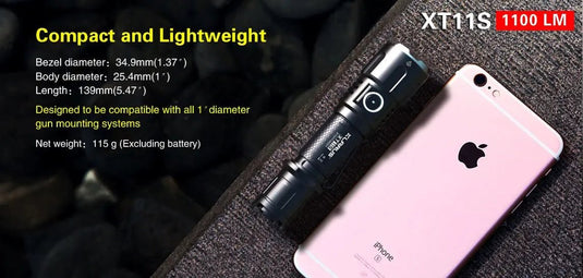 KLARUS XT11S 1100 Lumen Rechargeable flashlight KLARUS