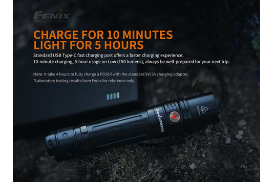 Fenix PD36R 1600 Lumens USB Rechargeable Tactical Flashlight FENIX