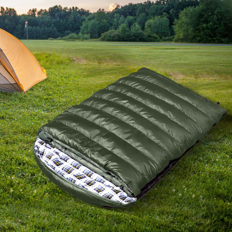 Load image into Gallery viewer, Mountview Sleeping Bag Double Bags Outdoor Camping Hiking Thermal -10 deg Tent KC Outdoors
