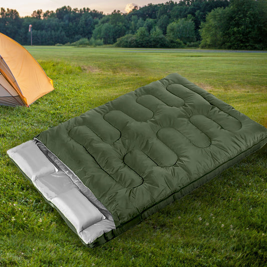 Mountview Sleeping Bag Double Bags Outdoor Camping Thermal 0deg-18deg Hiking Tent KC Outdoors