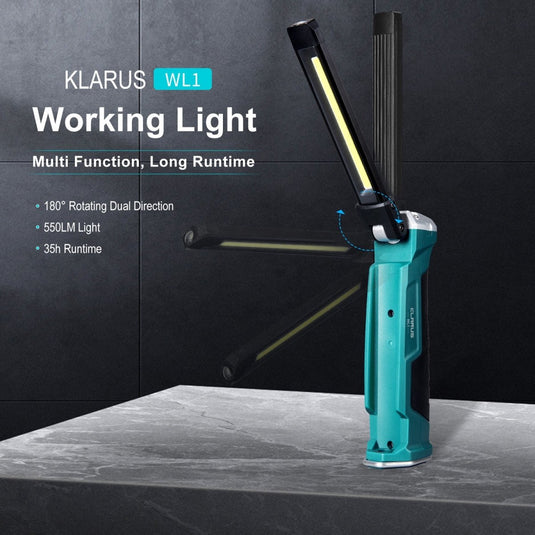 Klarus WL1 folding 550 lumen work and camping light KLARUS