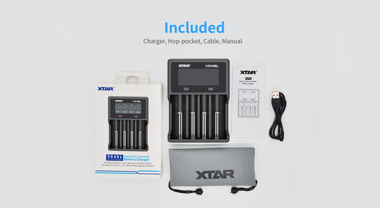 XTAR VC4SL 4 Cell Li-ion/NiMH Battery Charger with LCD Display Capacity Test XTAR