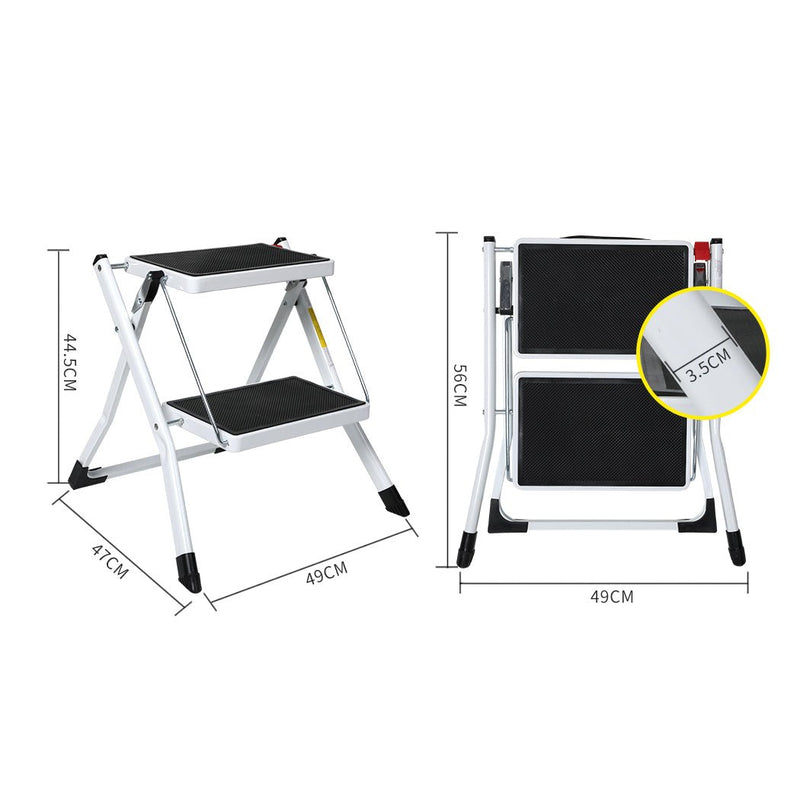 Load image into Gallery viewer, Double Folding Step Ladder Portable RV Accessories Ladder Camper Trailer Parts KC Outdoors
