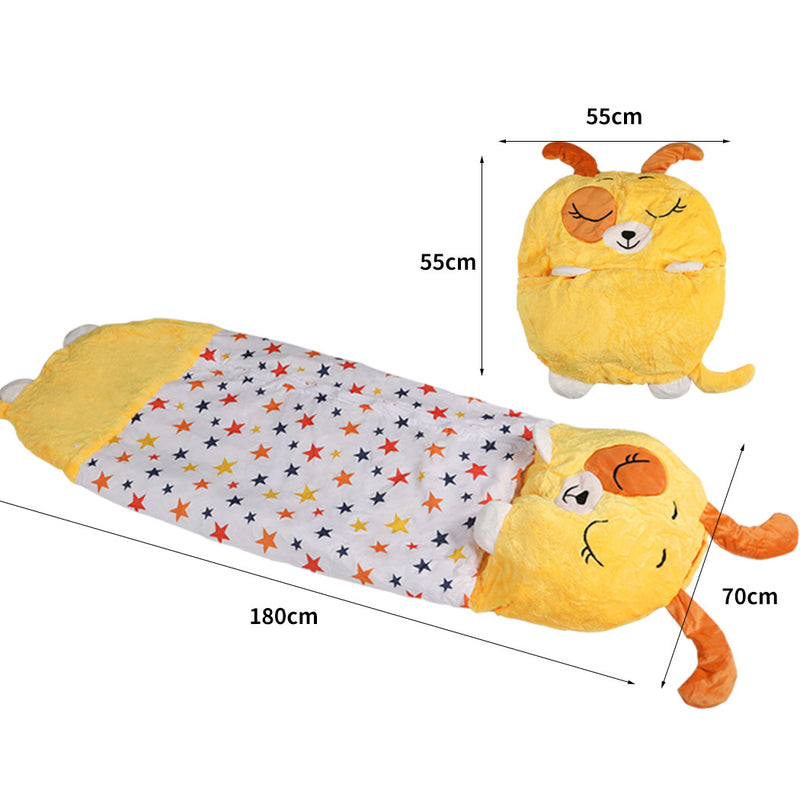 Load image into Gallery viewer, Mountview Sleeping Bag Child Pillow Kids Bags Happy Napper Gift Toy Dog 180cm L KC Outdoors

