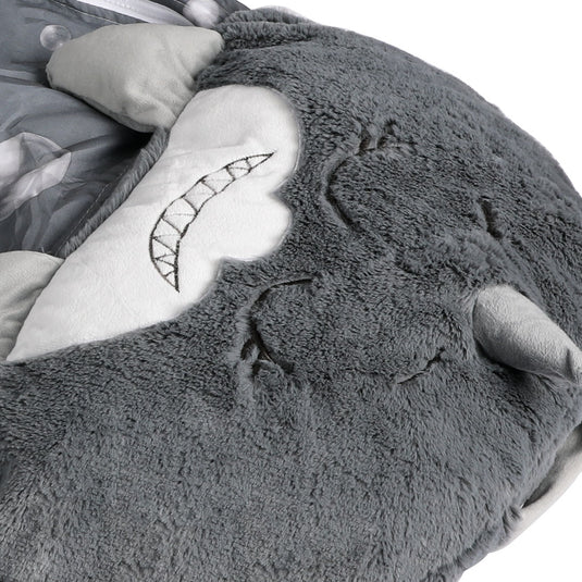 Mountview Sleeping Bag Child Pillow Kids Bags Happy Napper Gift Shark 180cm L KC Outdoors
