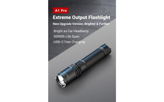 Klarus A1 Pro Compact 1300 Lumen USB-C Rechargeable LED Torch KLARUS