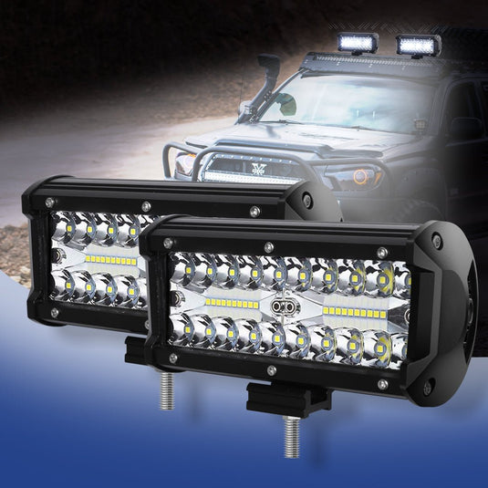 2x6 inch LED Light Bar Work Flood Spot Beam Lamp Offroad Caravan Strip Lights KC Outdoors