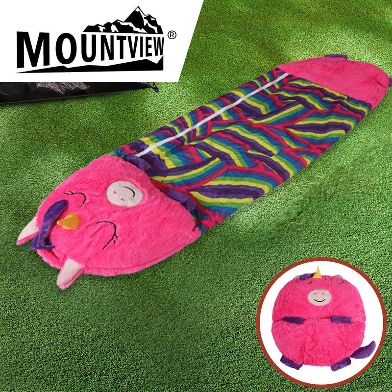 Load image into Gallery viewer, Mountview Sleeping Bag Child Pillow Kids Bags Happy Napper Gift Unicorn 180cm L KC Outdoors
