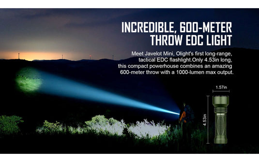 Olight Javelot Mini 1000 lumen long-range EDC torch - KC Outdoors