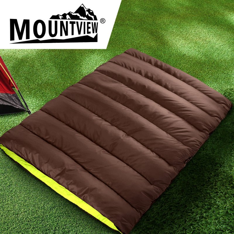 Load image into Gallery viewer, Mountview Double Sleeping Bag Bags Outdoor Camping Hiking Thermal -10 deg Tent Sack - KC Outdoors
