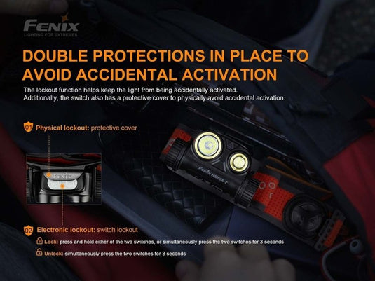 Fenix HM65R-T 1500 lumen Dual Output Rechargeable Spot & Flood LED Headlamp - KC Outdoors