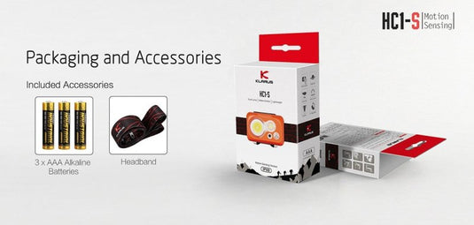 Klarus HC1-S headlamp Lightweight best LED - KC Outdoors