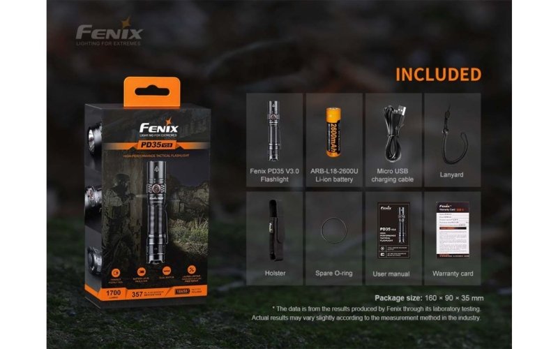Load image into Gallery viewer, Fenix PD35 V3.0 1700 lumen 357m throw tactical LED torch - KC Outdoors
