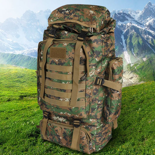 Military Tactical Backpack 80L Rucksack Hiking Camping Outdoor Trekking Army Bag - KC Outdoors