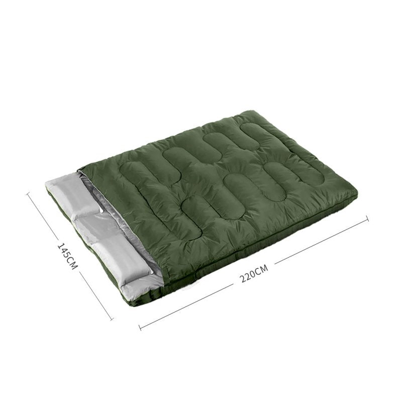 Load image into Gallery viewer, Mountview Sleeping Bag Double Bags Outdoor Camping Thermal 0deg-18deg Hiking Tent - KC Outdoors
