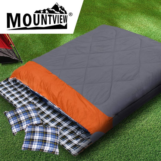 Mountview -10Â°C Double Indoor Outdoor Adult Camping Hiking Envelope Sleeping Bag - KC Outdoors