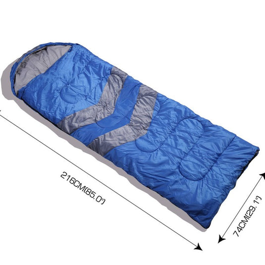Mountview Single Sleeping Bag Bags Outdoor Camping Hiking Thermal -10 deg Tent Blue - KC Outdoors