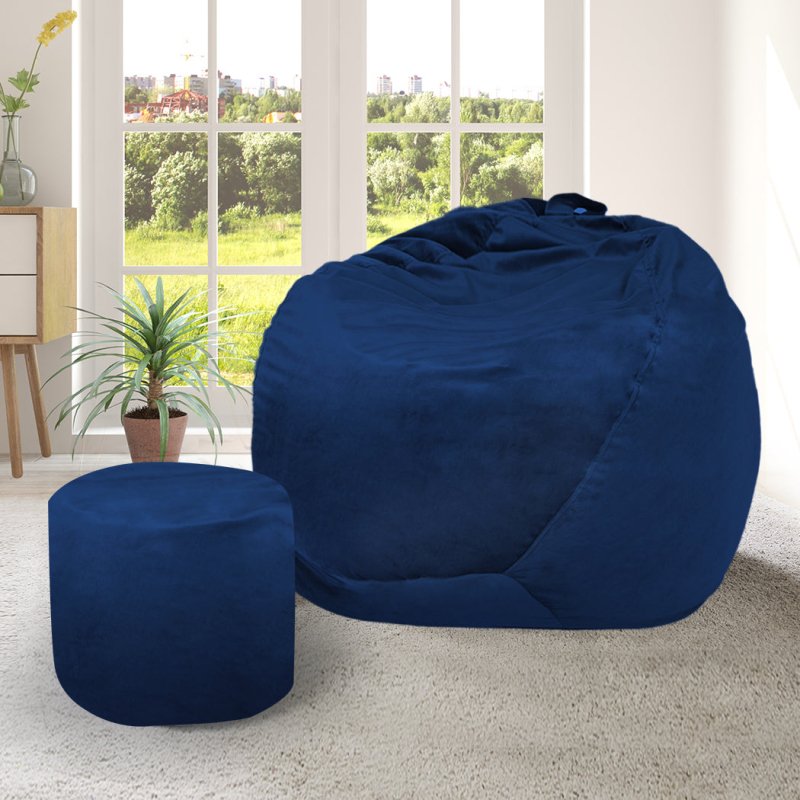 Load image into Gallery viewer, Marlow Bean Bag Chair Cover Home Game Seat Lazy Sofa Cover Large With Foot Stool - KC Outdoors
