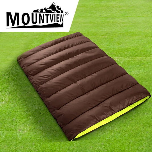 Mountview Double Sleeping Bag Bags Outdoor Camping Hiking Thermal -10 deg Tent Sack - KC Outdoors