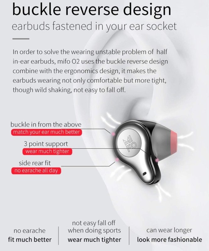 Load image into Gallery viewer, Mifo O2 True Wireless Bluetooth Sports Earbuds Gaming Earphone - KC Outdoors
