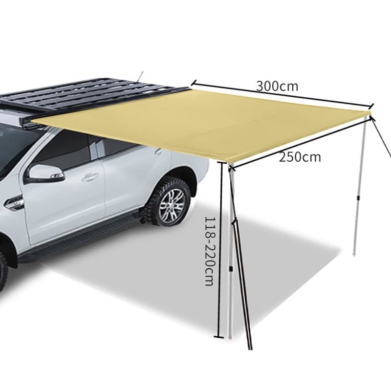 Load image into Gallery viewer, Mountview 2.5x3M Car Side Awning Extension Roof Rack Covers Tents Shades Camping - KC Outdoors
