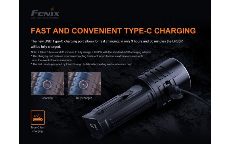 Load image into Gallery viewer, Fenix LR35R Compact 10000 lumen USB-C rechargeable LED searchlight - KC Outdoors
